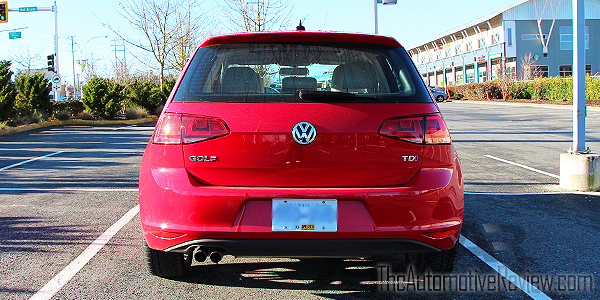 2015 Volkswagen Golf TDI Red Exterior Rear