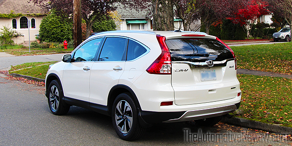 2015 Honda CR-V Elite White Exterior Rear Side