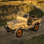 The first civilian Jeep vehicle arrived in 1945 as the CJ-2A. Although this sounds hilariously quaint today, the CJ-2A included among its civilizing new features an external fuel cap, a tailgate, and a side-mounted spare tire. Its 134-cubic-inch inline four-cylinder engine, T-90A transmission, Spicer 18 transfer case, and Dana axles would continue to appear in Jeep vehicles long past the CJ-2A’s four-year production run.