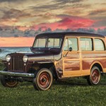 Although the names ”Jeep” and “Willys” are almost synonymous with four-wheel drive, the Willys Wagon didn’t get it until 1949. Given its classic hunting-lodge woodwork interior and bench seat, however, we can’t think of better place to be on a snowy evening—as long as we're equipped with the proper companionship and libations, of course.