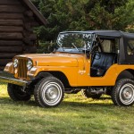 Based on the 1951 Korean War M-38A, the CJ-5 is what springs to mind for anyone over 40 when someone says “Jeep.” Introduced in 1955, the CJ-5 featured softer front fenders and corners, and at 81 inches, a slightly larger wheelbase than the CJ-3B. Sold in the U.S for nearly 30 years, more than 600,000 CJ-5s were sold by the time production ended in 1983.